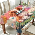 thumbnail image 1 of DEIARA King Charles Spaniel Square Tablecloth 54×54in Polyester Fabric Tablecloth Washable Dust Resistant Wrinkle Resistant, 1 of 9