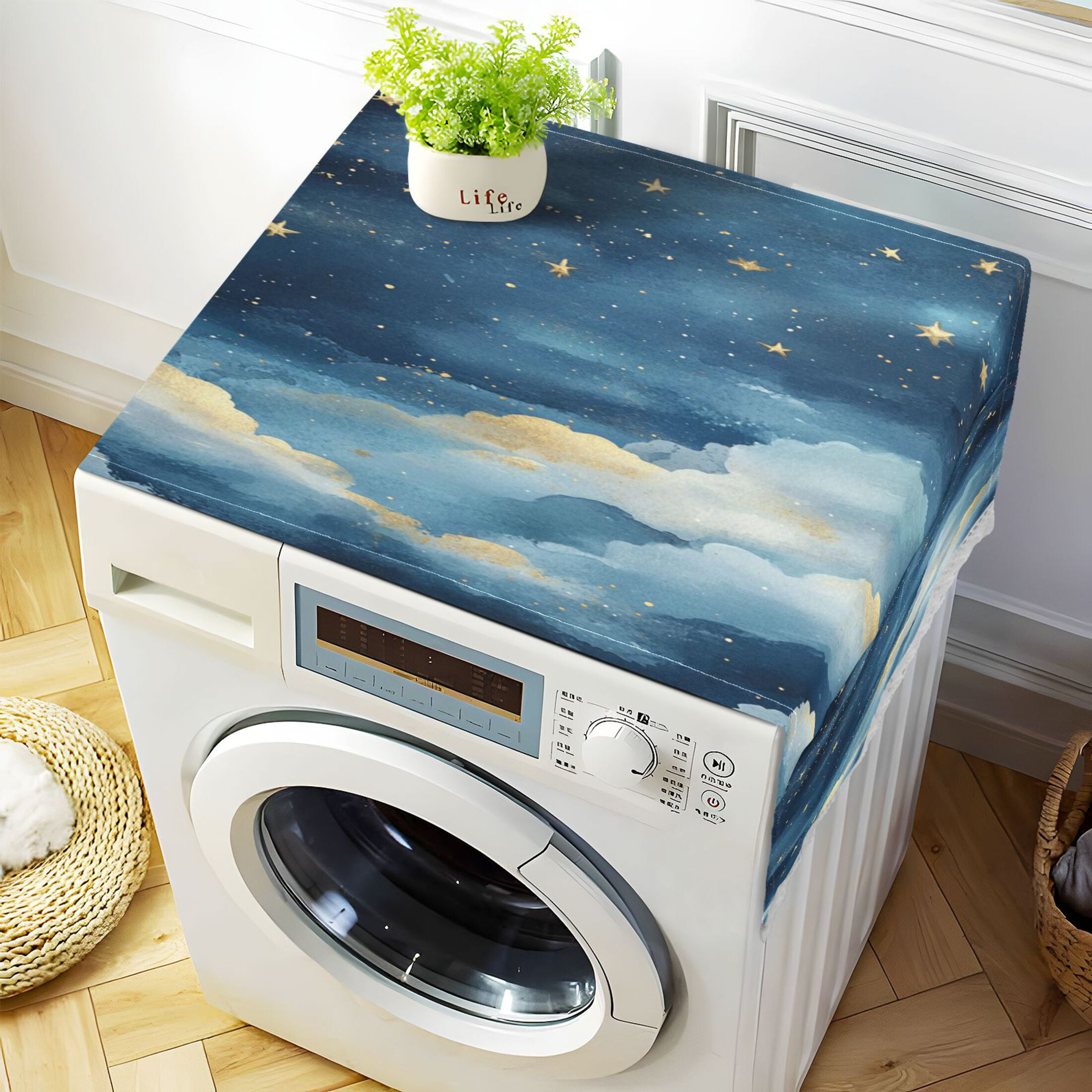 DEIARA Nice Starry Sky Washing Machine Cloth Dryer Refrigerator Top Cover Protective Non-Slip Mat For Kitchen Laundry