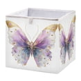 thumbnail image 1 of DEIARA Pastel Butterfly Storage Basket Foldable Easy to Clean Durable with Hollow Support Plate with Handle 11.02×11.02×11.02 in, 1 of 8