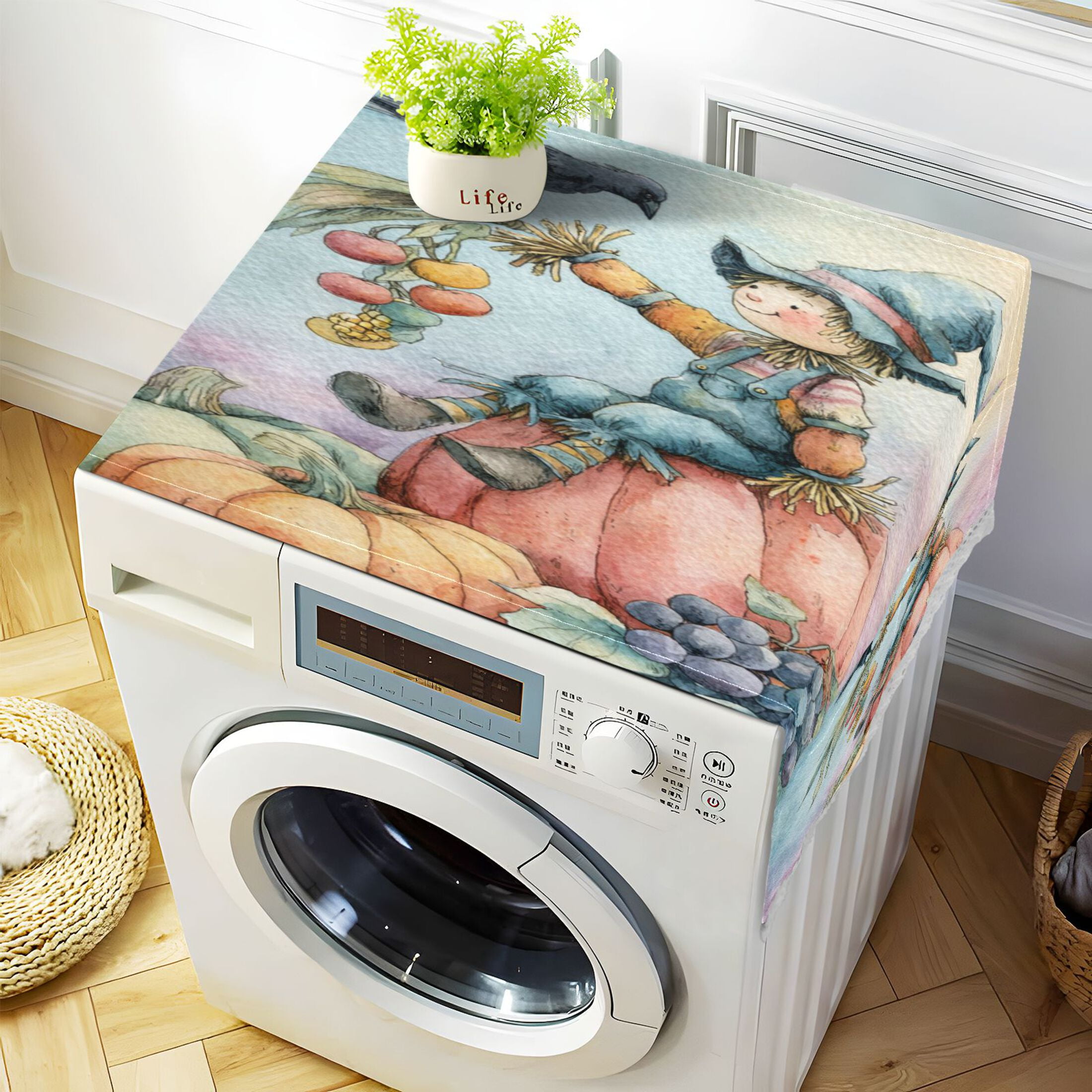 DEIARA Scarecrow Washing Machine Cloth Dryer Refrigerator Top Cover Protective Non-Slip Mat For Kitchen Laundry