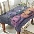 thumbnail image 1 of DEIARA Smiling Pumpkins Square Tablecloth 60×90in Polyester Fabric Tablecloth Washable Dust Resistant Wrinkle Resistant, 1 of 9