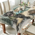 thumbnail image 1 of DEIARA Snow Labrador Square Tablecloth 60×60in Polyester Fabric Tablecloth Washable Dust Resistant Wrinkle Resistant, 1 of 9