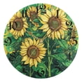thumbnail image 1 of DEIARA Sunflower Green Background Burgundy Butterfly Wall Clock 10in Silent Mechanism Battery Operated Retro Style for Living Room Bedroom and Kitchen Gold Pointer, 1 of 10