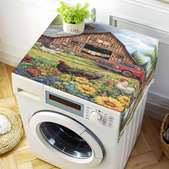 DEIARA Warm Farm Washing Machine Cloth Dryer Refrigerator Top Cover Protective Non-Slip Mat For Kitchen Laundry