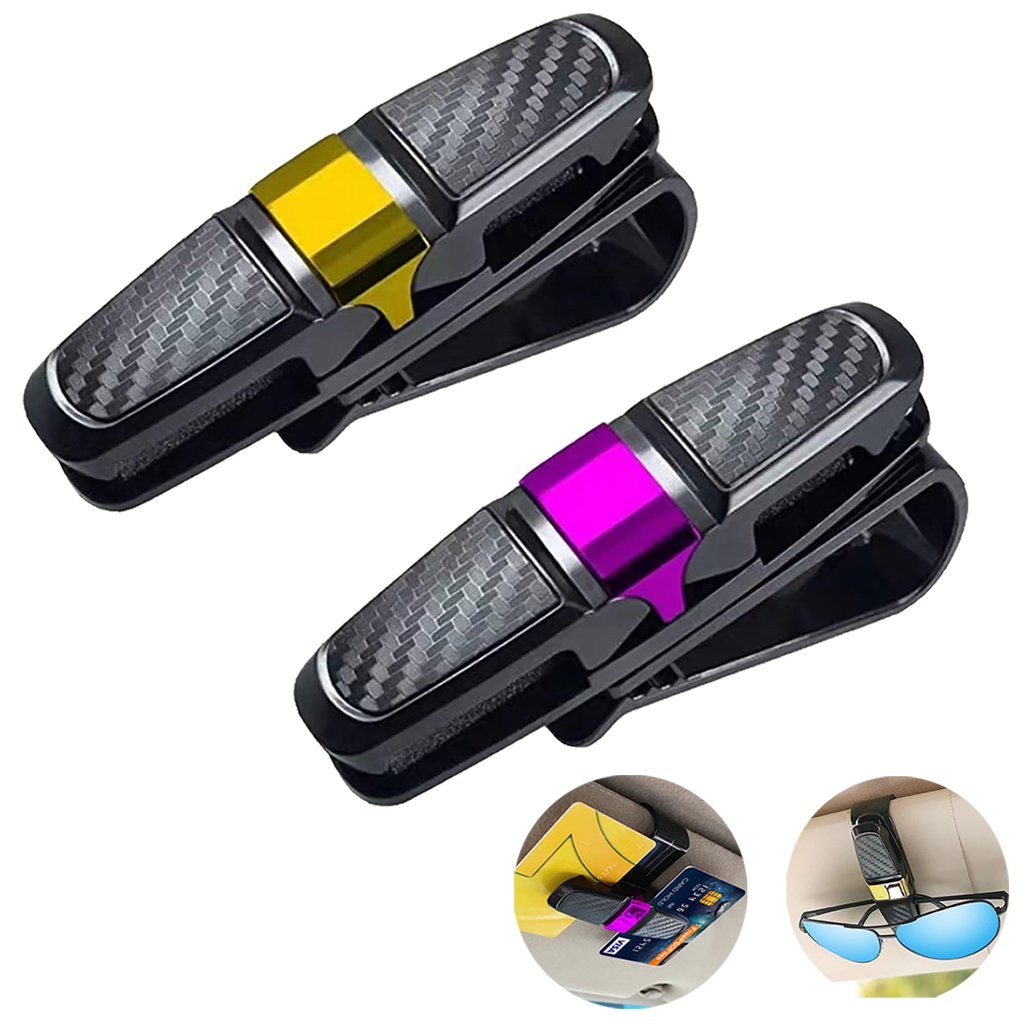 Accessores Car Sun Vsor Sunglasses Holder Glasses Card Tcket Clp