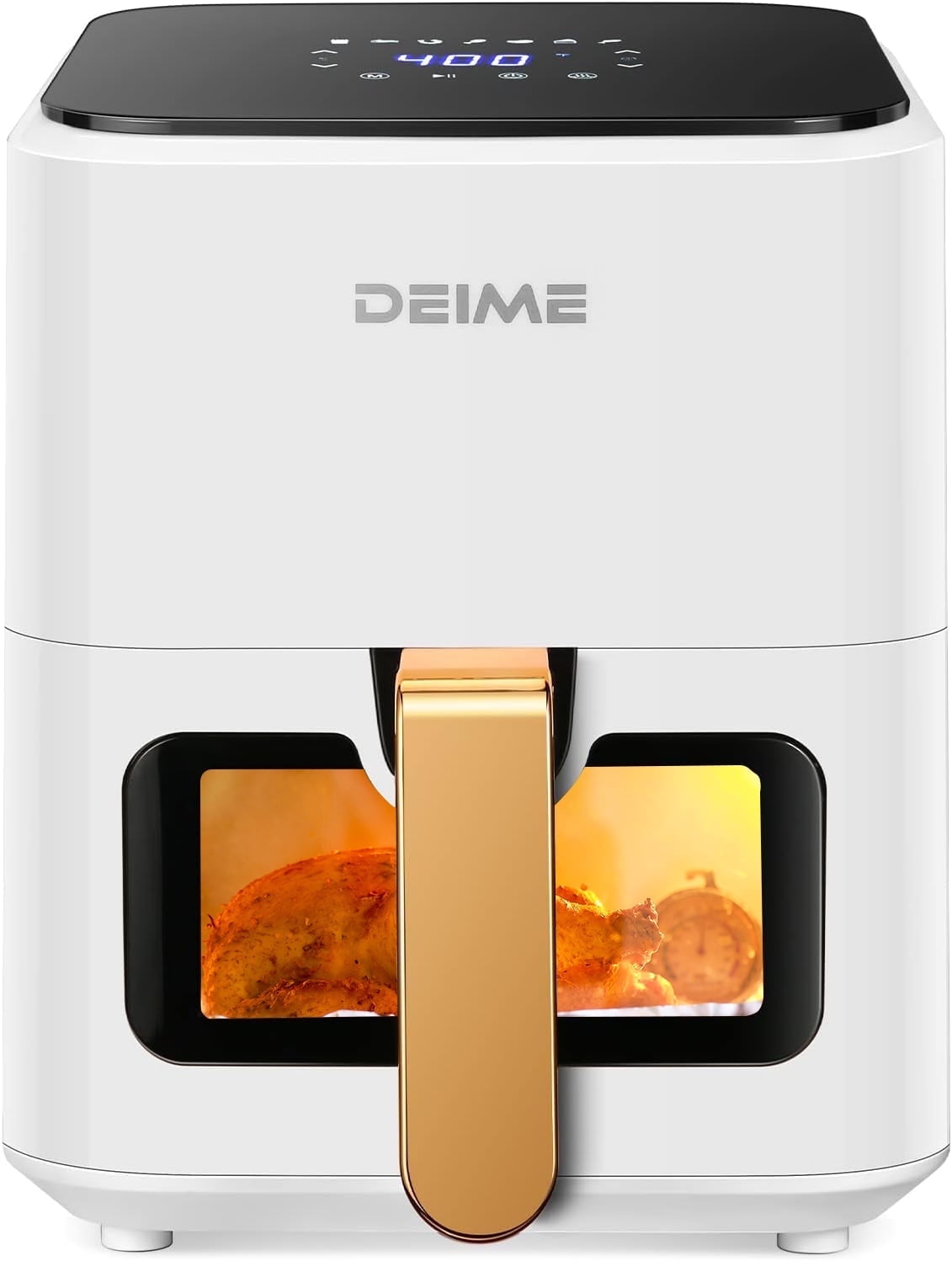 DEIME White 4.2 QT Electric Air Fryer with Digital Touch Screen