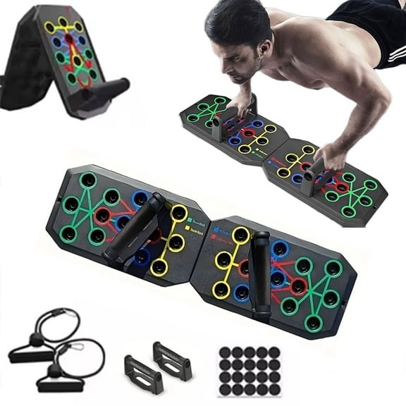 DEISNGB 2-1 Multifunctional Folding Push Up Board, Portable Folding 28 In 1 Home And Gym Exercise Equipment, Suitable For Chest And Back Exercises, Fitness Strength Training Stand