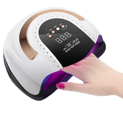 DEISNGB 268W UV LED Nail Lamp, Nail Dryer for Gel Polish,UV Light For Gel Nails, 4 Timers UV Nail Lamp Professional Nail Light, 57Pcs Lamp Beads and Automatic Sensor(White)