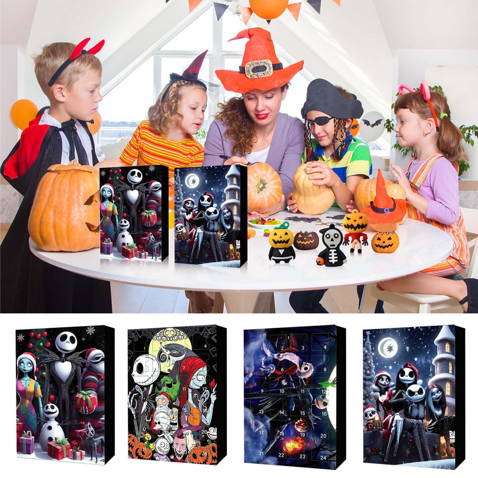 DEJUPE Halloween Decorations, 24Pcs Halloween Advent Calendar 2024 Mini