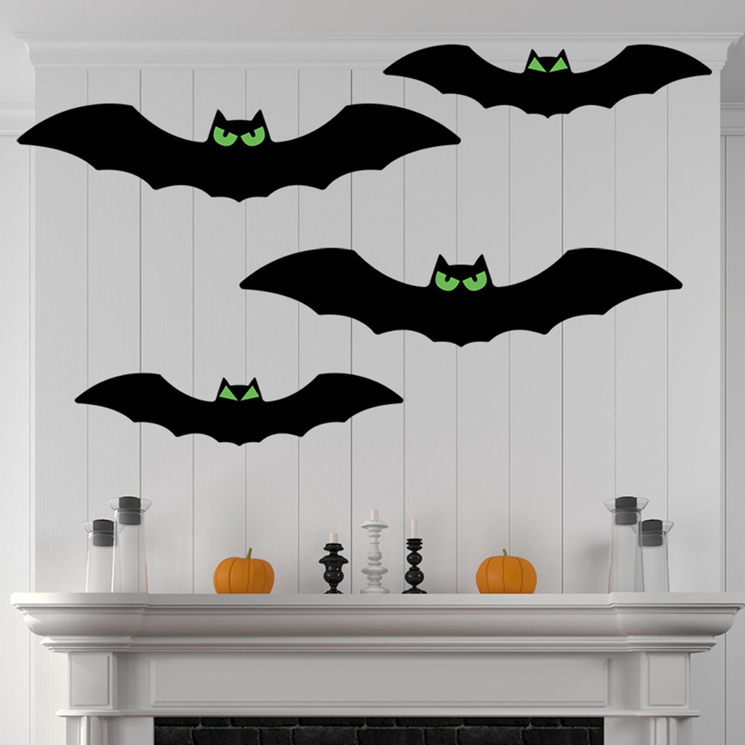 DEJUPE Halloween Decorations, Halloween Bats with Glowing Eyes