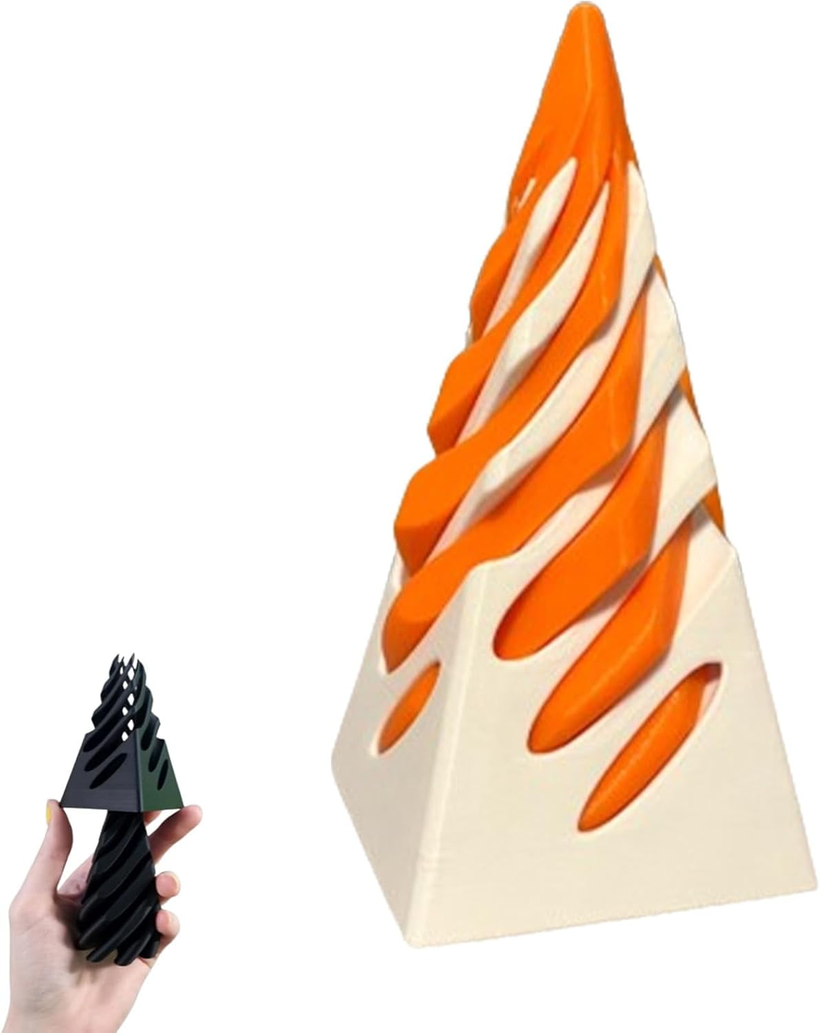 PlusBee Spiral Cone Fidget Toy Age 3+, 3D Printed Fidget Toy For Stress