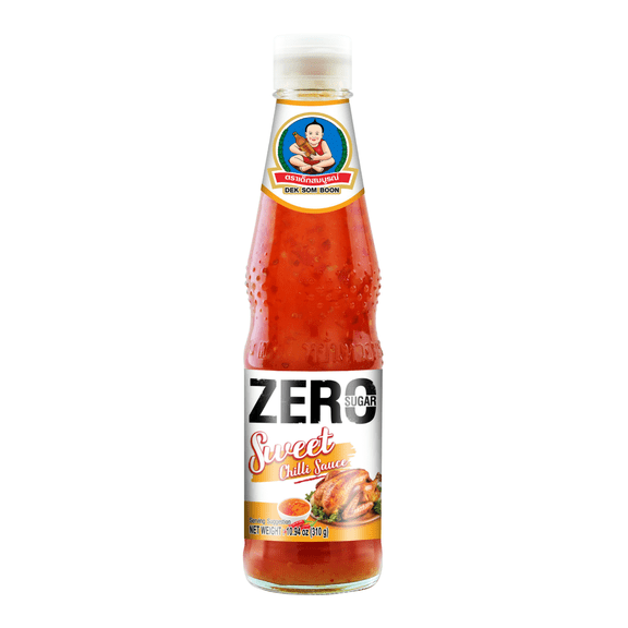 DEK SOM BOON Thai Zero Sugar Sweet Chilli Sauce, Vegan, 10.94 oz (310 g), No Sugar Added