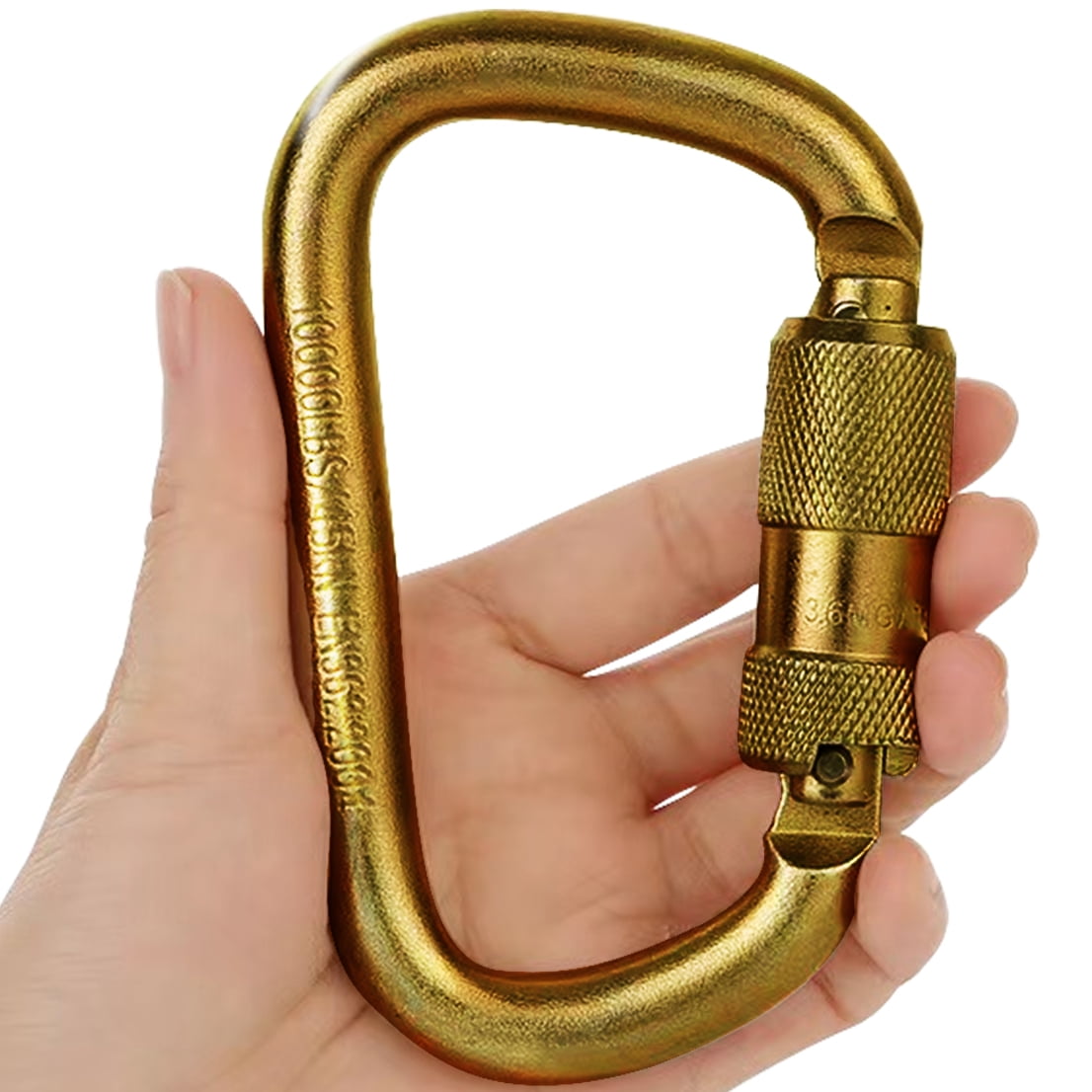 DEKABR Heavy Duty Alloy Steel Auto-Locking Climbing Carabiner - 45KN ...