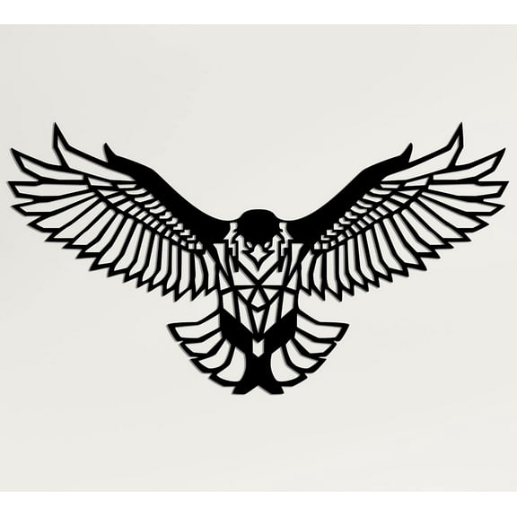 DEKADRON Birds Metal Wall Art Works, Eagle Wall Art, Metal Wall Decor Home Office Decoration Bedroom Living Room Decor Adler Sculpture (36" W x 18" H / 90x45cm)
