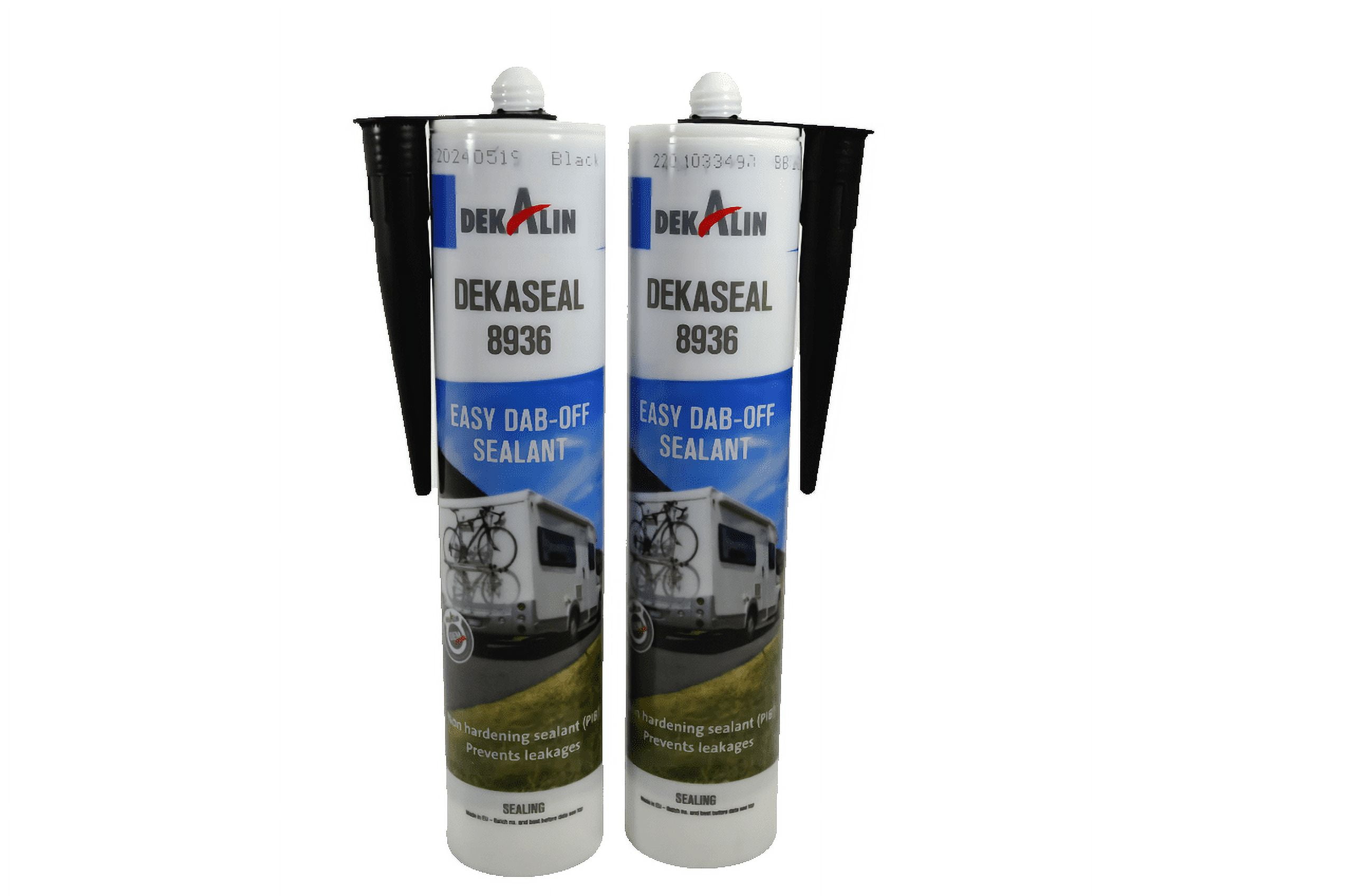 DEKALIN Dekaseal 8936 2 Pack 310ml Cartridge Plastic-Elastic Black Sealant  / Adhesive 