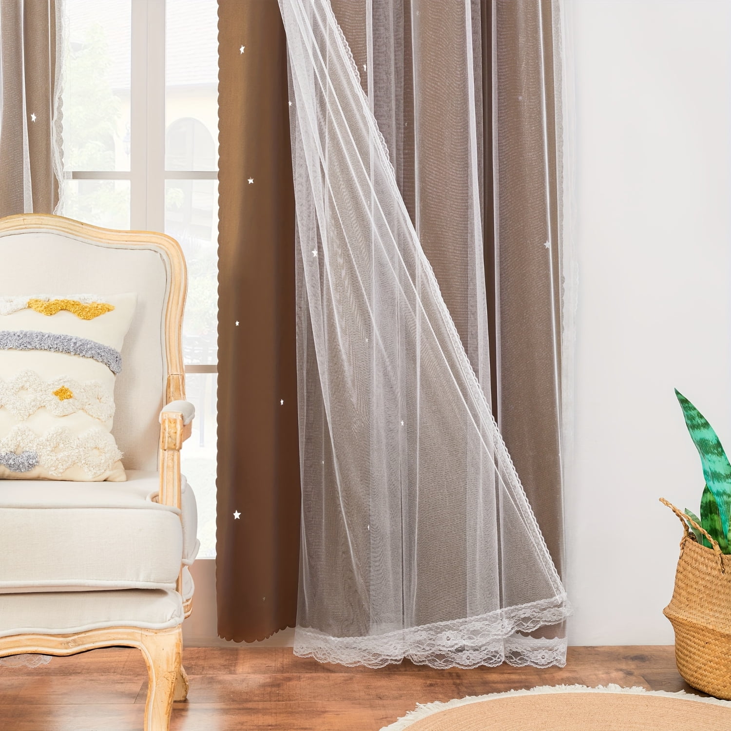 DEKAXID 1pc Bedroom Blackout Curtains Blocking Curtain Living Room Heat