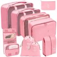 DEKAXID 7/8/9/10 Pcs Set Travel Organizer Storage Bags Suitcase Packing