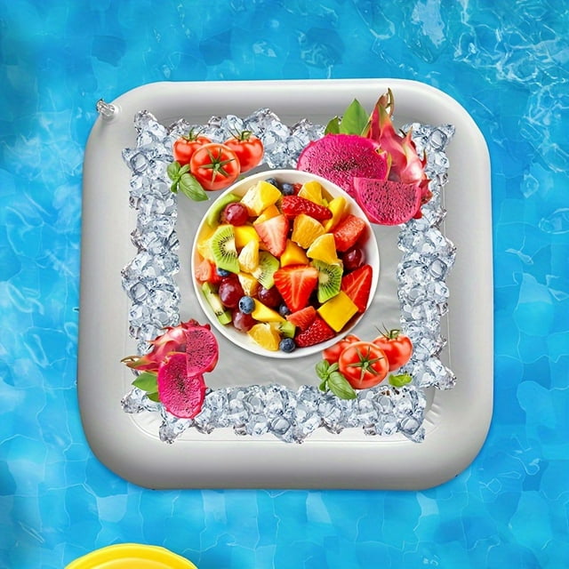 DEKAXID Inflatable Food Tray For Pool Floating Ice Bar Food & Drink