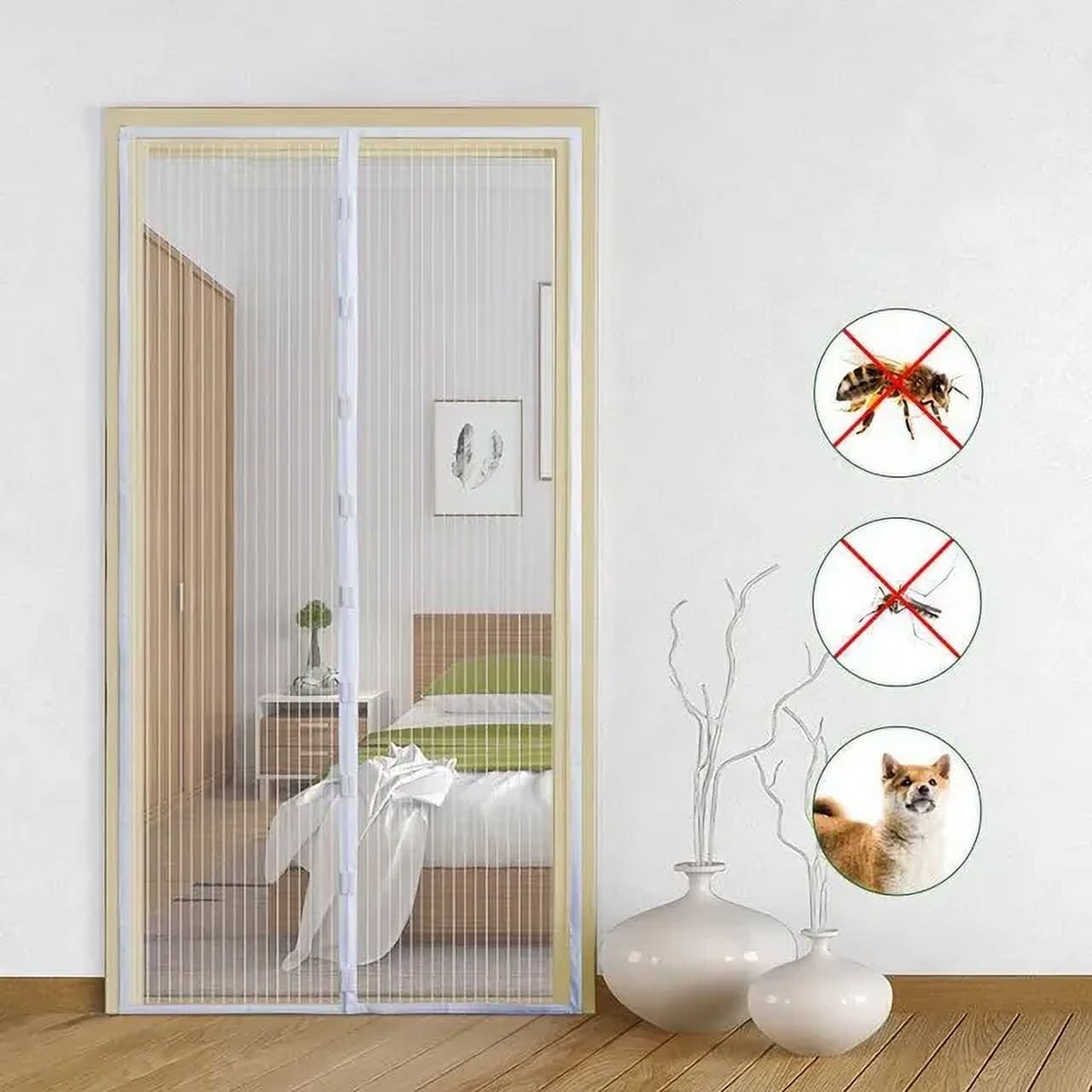 DEKAXID Magnetic Door Mosquito Net Anti Fly Insect Automatic Closing ...