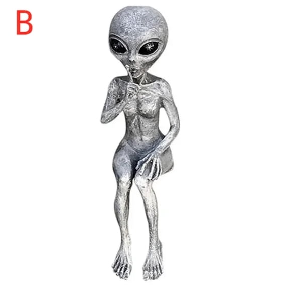 DEKAXID Outer Space Alien Ornaments Garden Resin Statue Figurine Home Decoration Gift Garden Decoration Outdoor Garden Statues
