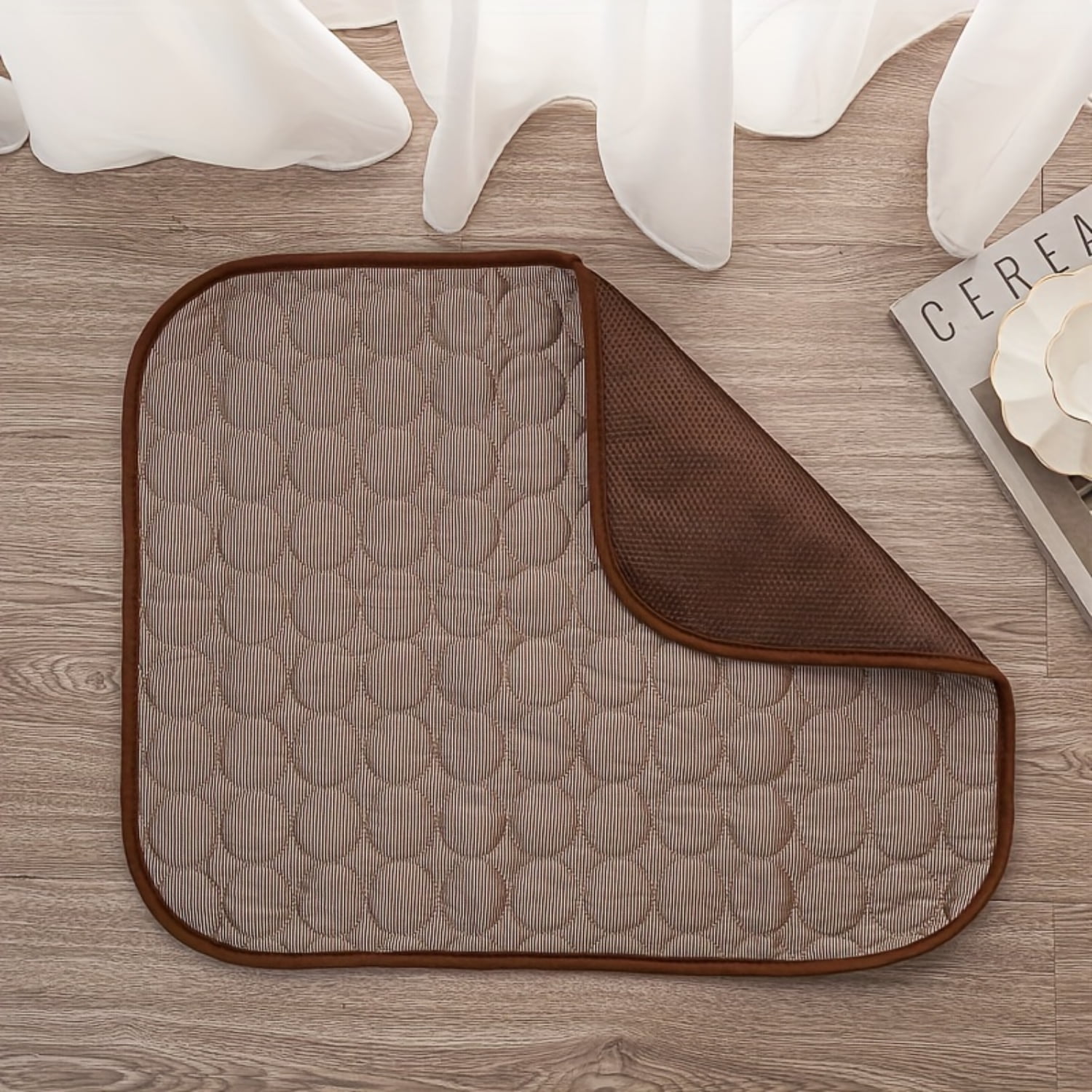 DEKAXID Pet Summer Cooling Pad Washable Rabbit Bed Breathable Ice Silk Portable And Washable