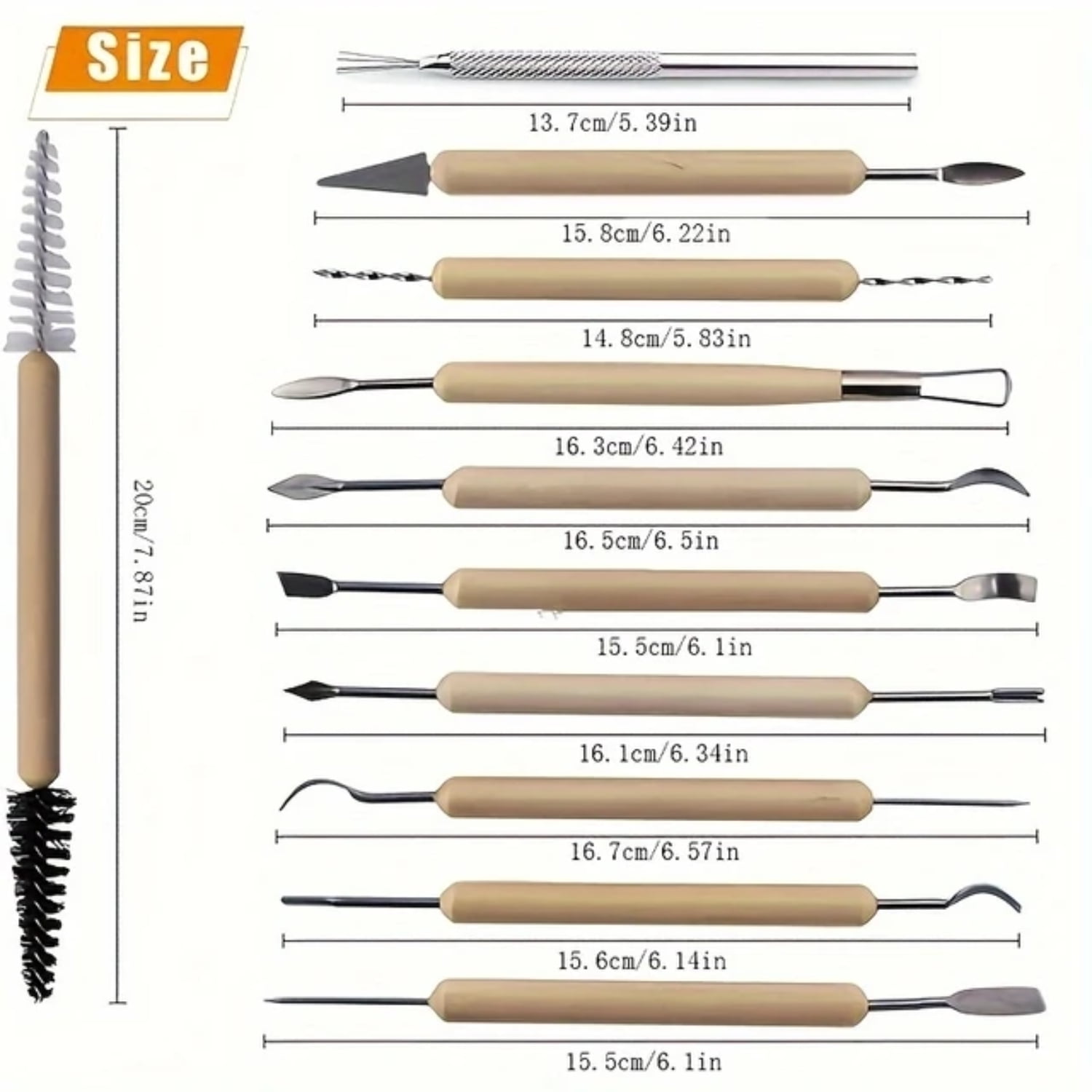 DEKAXID Pottery Clay Sculpting Tools Kit 31Pcs/Set Ceramic Wax Clays