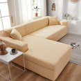 DEKAXID Sofa Covers for Living Room Elastic Solid Corner Couch Cover L