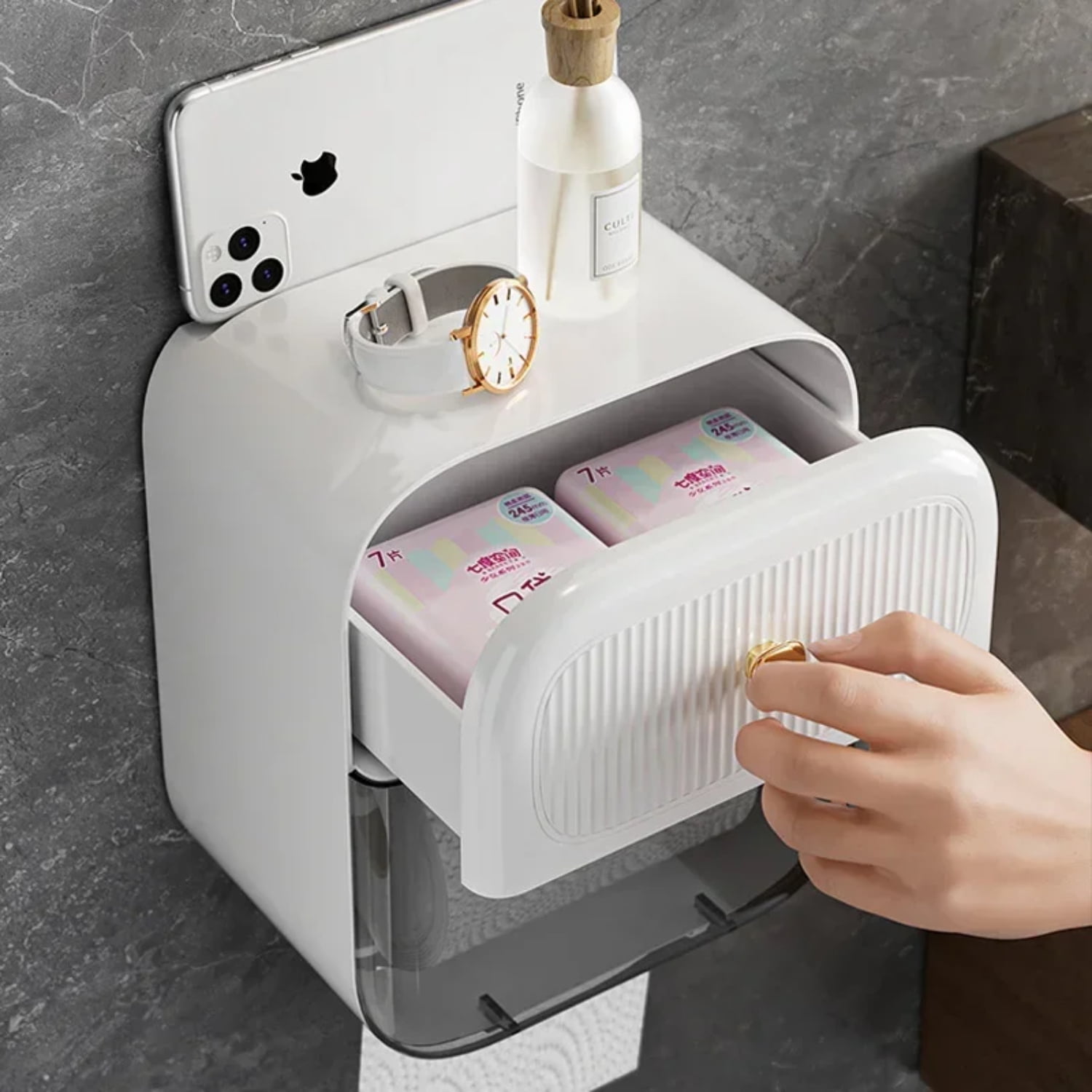 DEKAXID Wall Mounted Tissue Box Toilet Toilet Paper Boxes Waterproof ...