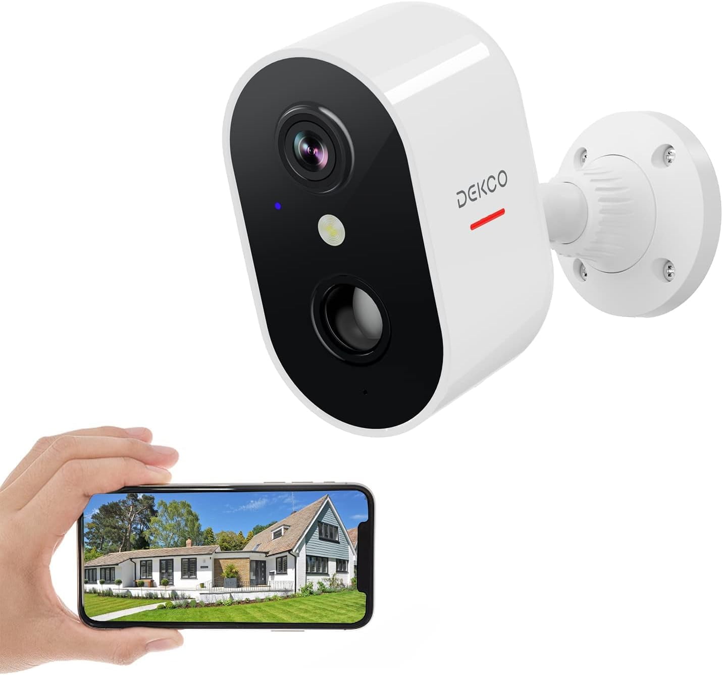 DEKCO 2K Wireless Security Camera Outdoor /Indoor with Spotlight
