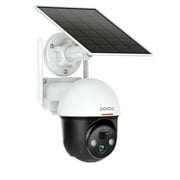 DEKCO Rotating Outdoor Solar Dome Home Security Camera with Motion Alarm