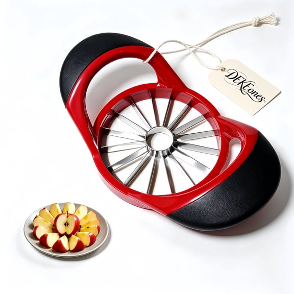 DEKEones Apple Slicer and Corer 16-Slice Thin Black and Red 1 Count(No safety cover)