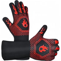 Kitchen Perfection Silicone Oven Gloves, Heat Resistant Waterproof BBQ ...