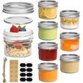 thumbnail image 1 of DEKEones Mini Mason Jars, 4oz, Regular Mouth, Glass, 8 Count, 1 of 9