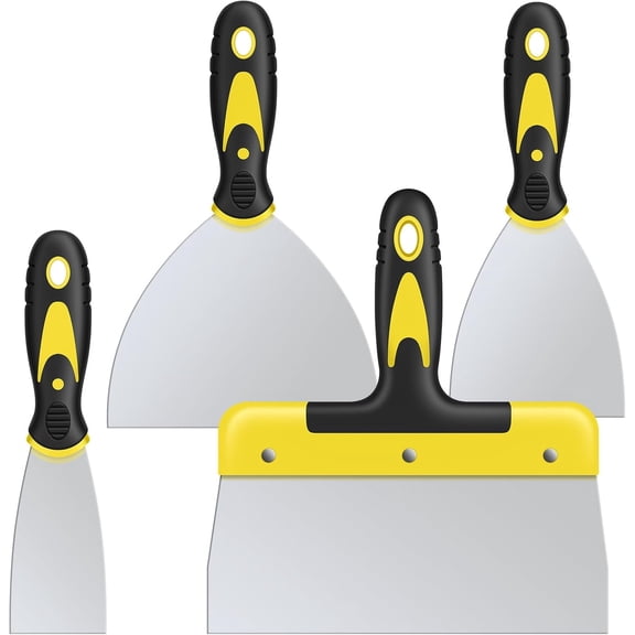DEKEones Putty Knife Set, 4 Pieces Stainless Steel Scraper Paint Tool
