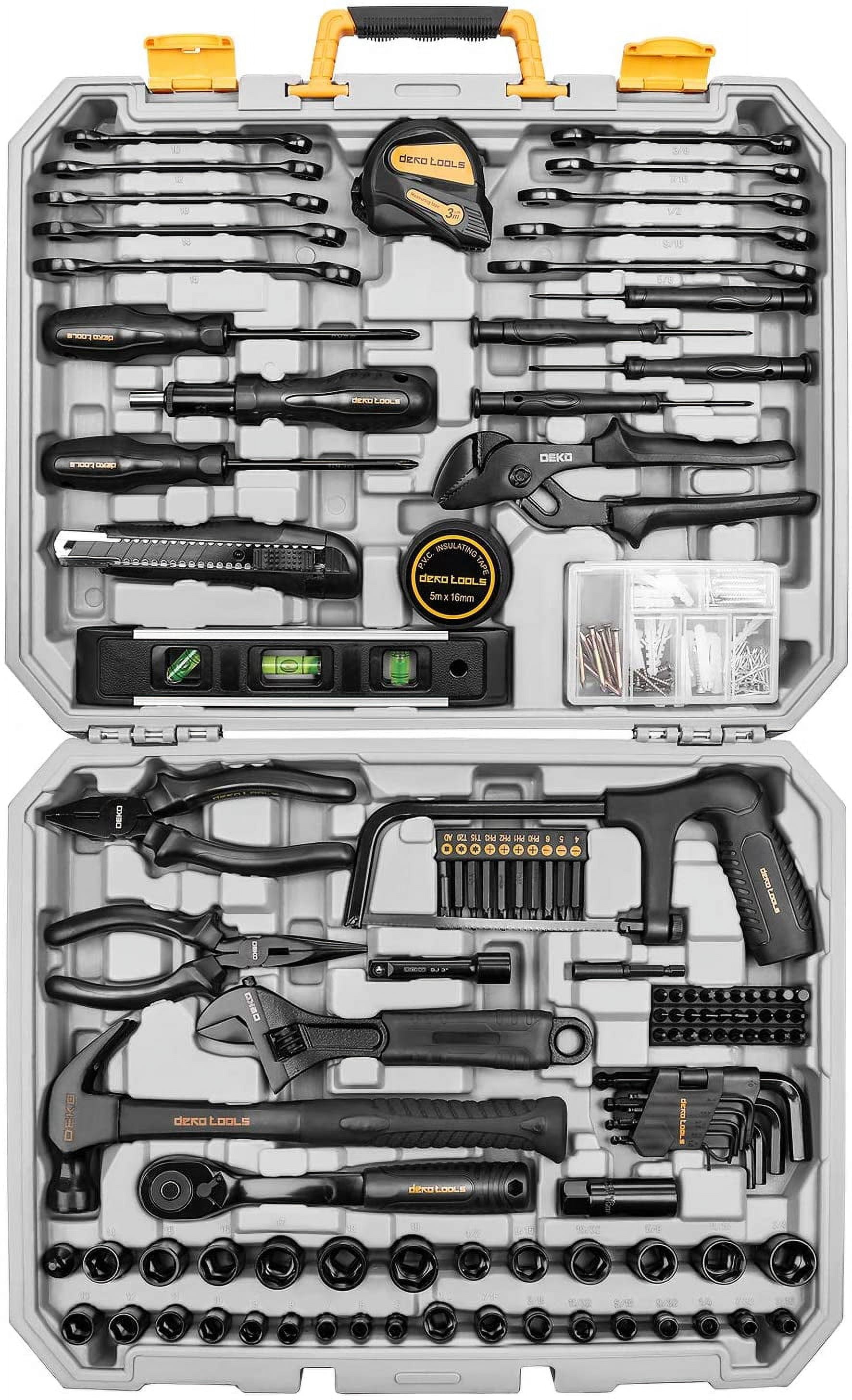 KS TOOLS 1/4" + 1/2" Electrician's Tool Set - 128 Piece Professional Tool Kit