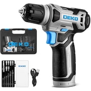 DEKOPRO 8V Cordless Electric Drill with Magnetic Bit Holder, LED Light, Type-C Charging, 13pcs Accessories
