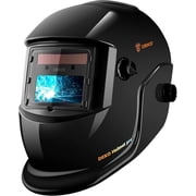 DEKORPO Welding Helmet Auto Darkening True Color Solar Powered Auto Darkening Welding Helmets Welder Mask Hood Bright Black