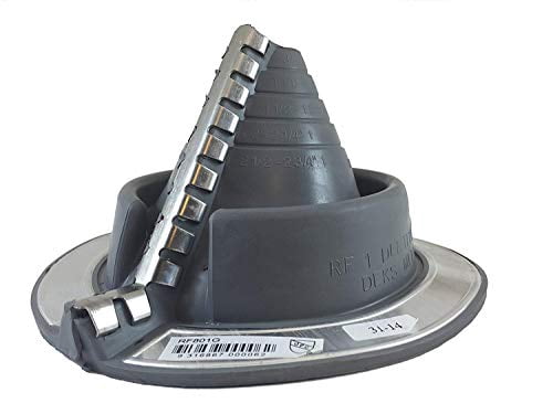 DEKTITE ROUND BASE PIPE FLASHING BOOT: #801 (RF801G) RETROFIT (Gray ...