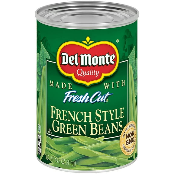 DEL MONTE BLUE LAKE French Style Green Beans, Canned Vegetables, 14.5 oz Can (Pack of 2)