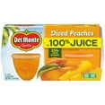 thumbnail image 1 of DEL MONTE Diced Peaches FRUIT CUP Snacks 100% Juice 4 oz (4 cups) (Pack of 2), 1 of 3