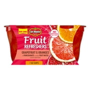 DEL MONTE FRUIT REFRESHERS Grapefruit and Oranges FRUIT CUP Snacks in Sweetened Water, 2 Pack, 7 oz