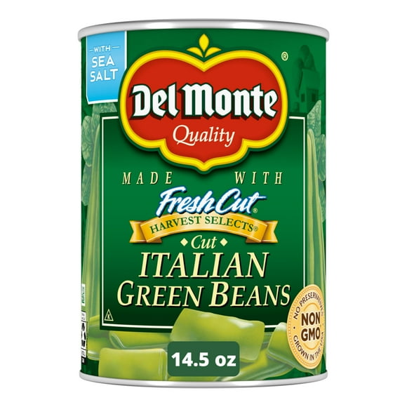 Del Monte Italian Beans, Canned Vegetables, 14.5 oz Can