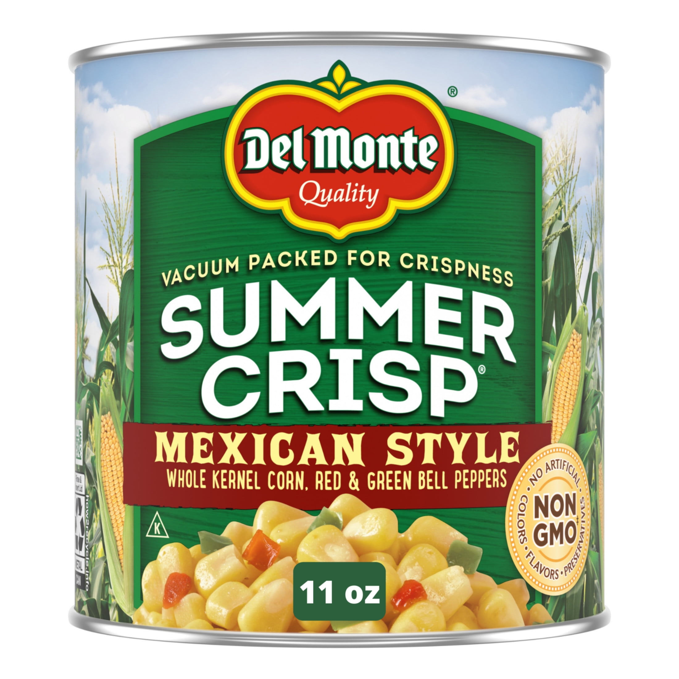 Del Monte Summer Crisp Mexican Style Corn 11 oz Can, Canned Vegetables