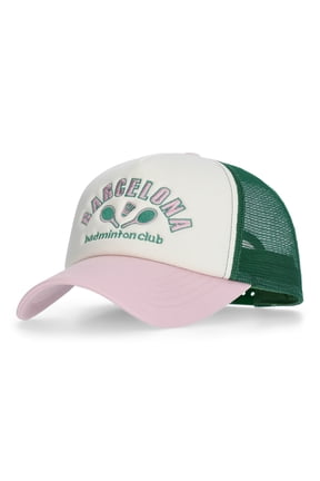 Embroidered Graphic Trucker Hat, Women's, Pink