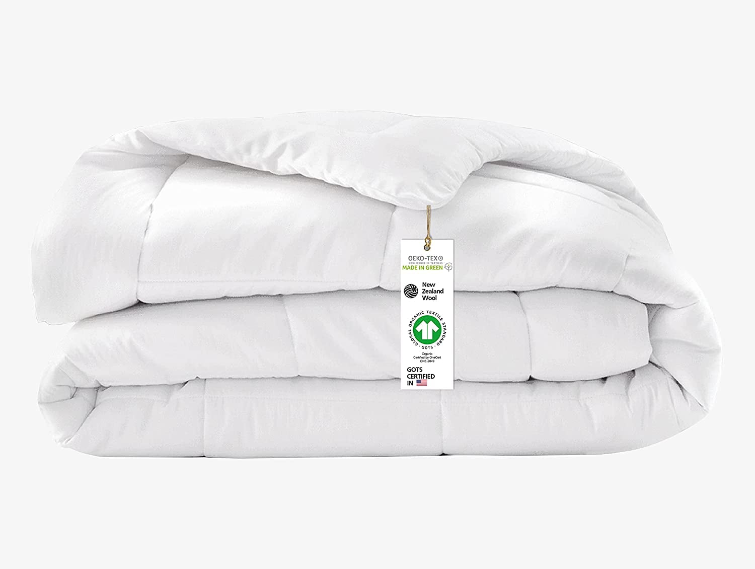 DELARA All Season Wool Duvet Insert or Stand Alone Comforter, Sateen