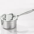 thumbnail image 1 of DELARLO Tri-Ply Stainless Steel Aluminum Core 2.5QT Induction Cookware Small Saucepan with Lid, 1 of 6