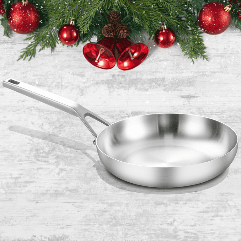 DELARLO Whole body Tri-Ply Stainless Steel 12 Inch Frying Pan With