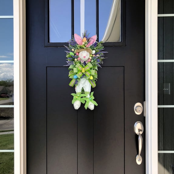 DELESYS Clear Wreath Hangers, Non Scratch Over The Door Hooks, Welcome Sign for Front Door Decor