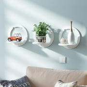 DELESYS No Drilling Wall Mount Bedroom Kitchen Decorative Floating Shelf Display Rack Can Be Used To Display Plants Books and Home Decor