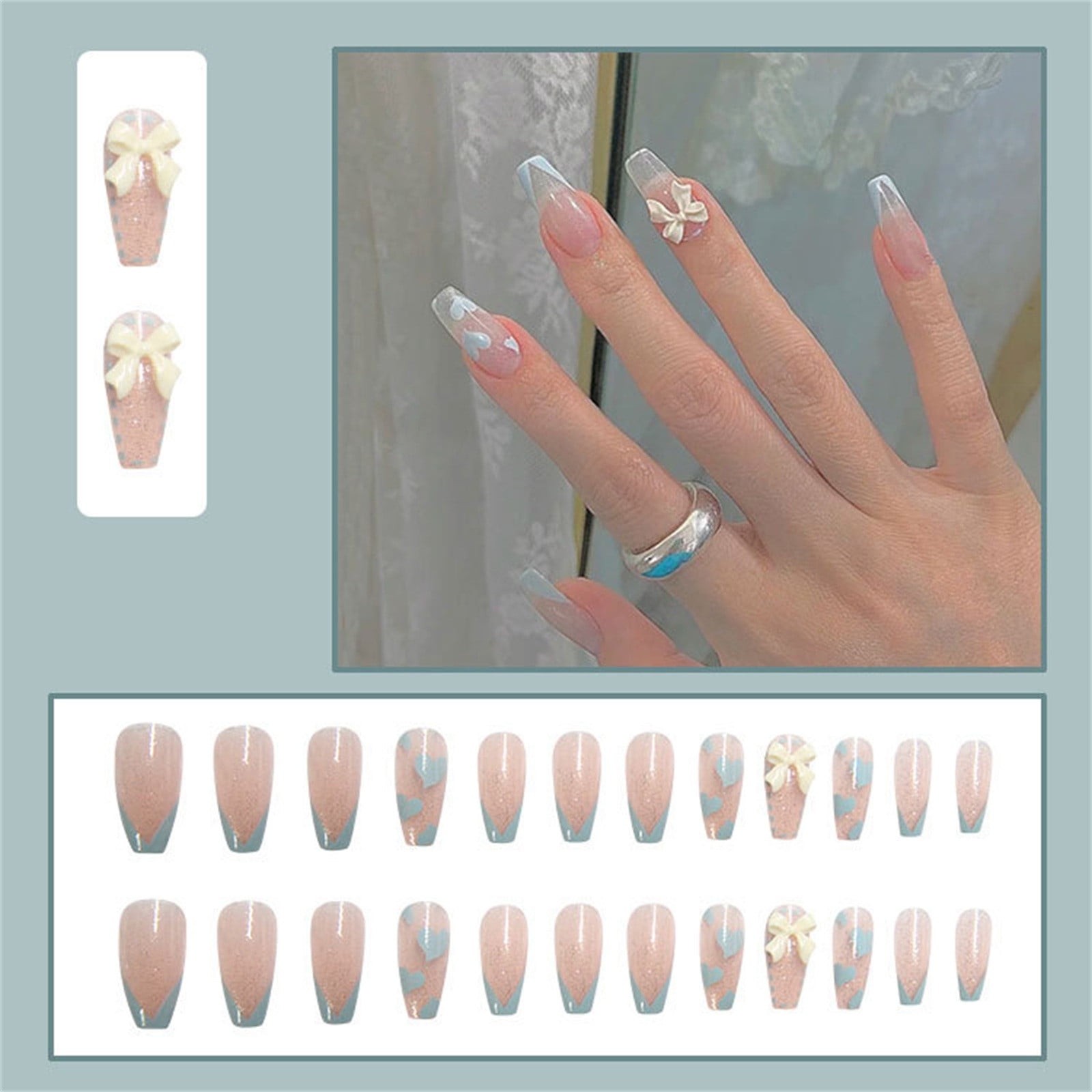Extra Long Nails Coffin Flake Nails for Teens Long Coffin Nail Tips Clear Clear Nail Coffin Tips Natural Nail Tips Half Cover Reusable Nail Forms Coffin Acrylic Nails Short round Coffin Clear Acrylic